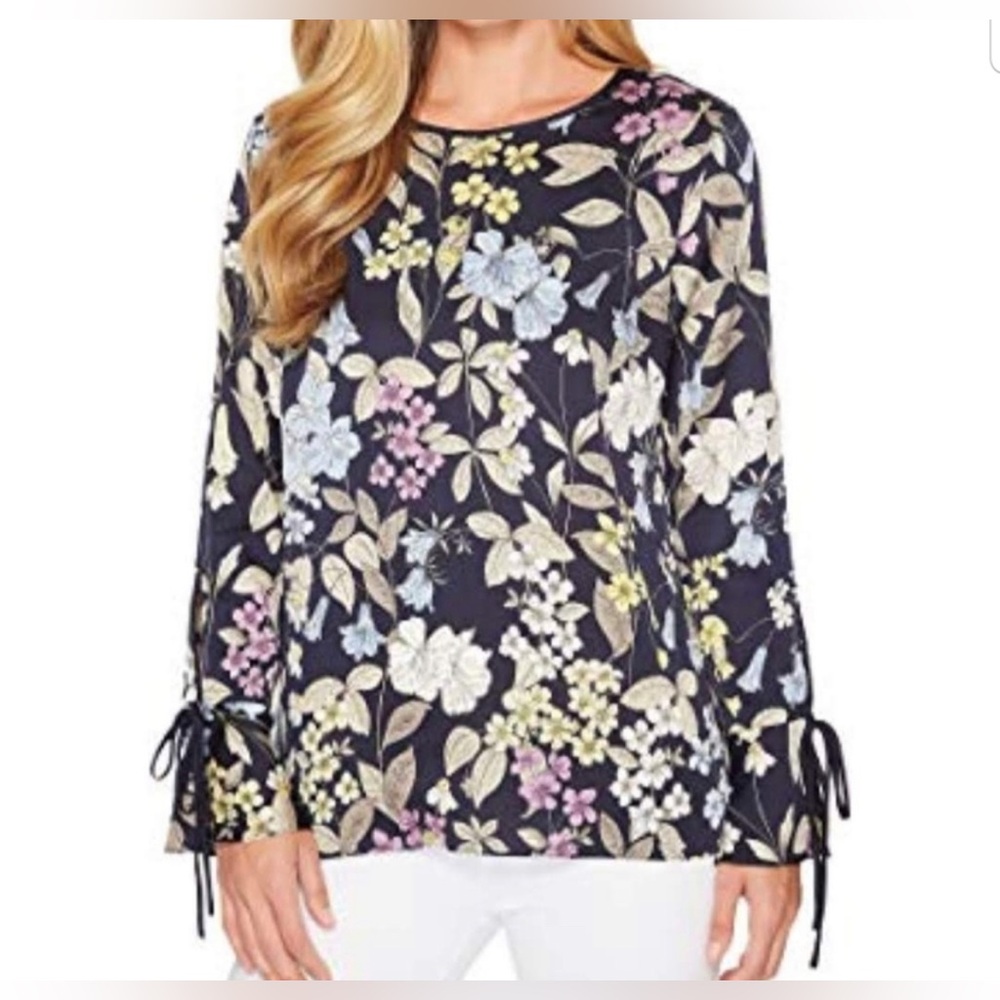 Vince Camuto NWOT Midnight Sky floral blouse Women’s M